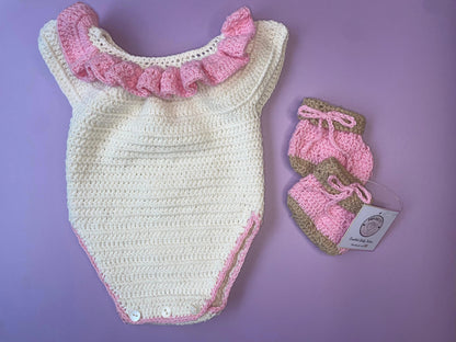 Handmade Crochet Baby Onesie