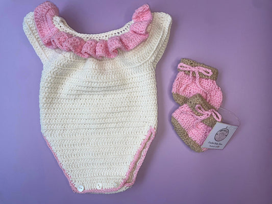 Handmade Crochet Baby Onesie